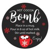 1.9 Inch Stickers Hot Cocoa Bomb Instructions 60 Labels (Black-Red)