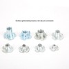135pcs Carbon Steel Four Claw Nut Assortment Kit for Furniture
