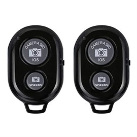 AngelReally Wireless Camera Shutter Remote Control for Smart Phones- Compatible with iOS/Android (2 Black)
