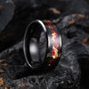 King Will Mens 8mm Black Tungsten Carbide Wedding Ring Red
