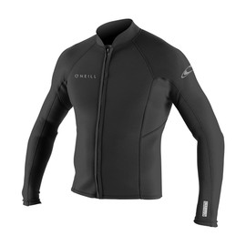 O'Neill Men's Reactor-2 1.5mm Front Zip Long Sleeve Jacket, Black, Small