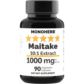 MONOHERB Maitake Mushroom Extract 1000 mg - 90 Vegetarian Capsules