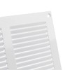 White 14x6 inch Steel Vent Cover with Insects Screen -