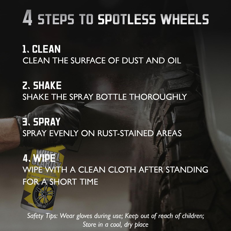 LJQPHS Car Wheel and Tire Cleaner Spray, Brake Dust Remover,