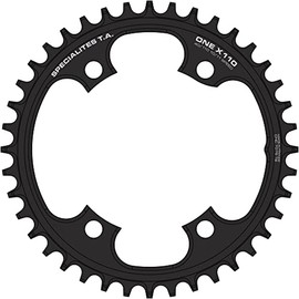 Spécialités TA X110 One 4 Arm Narrow/Wide 10/11/12 Speed Chainring, Black, 38t