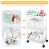 Volnamal Baby Diaper Caddy, Plastic Movable Cart for Newborn Nursery