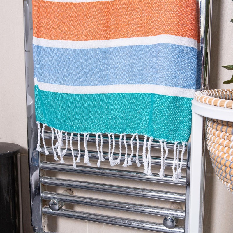 Nicola Spring 2x Multi Stripe 157cm x 87cm Deluxe Cotton