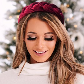 DRESHOW Velvet Braided Headband Women Hair Hoop Elastic Hair Bands Fashion Headbands for Women