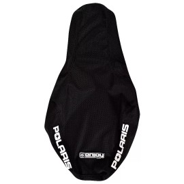 Enjoy Mfg 2004-2006 Polaris Predator 90 Seat Cover ALL BLACK Gripper POLARIS Logo #228B