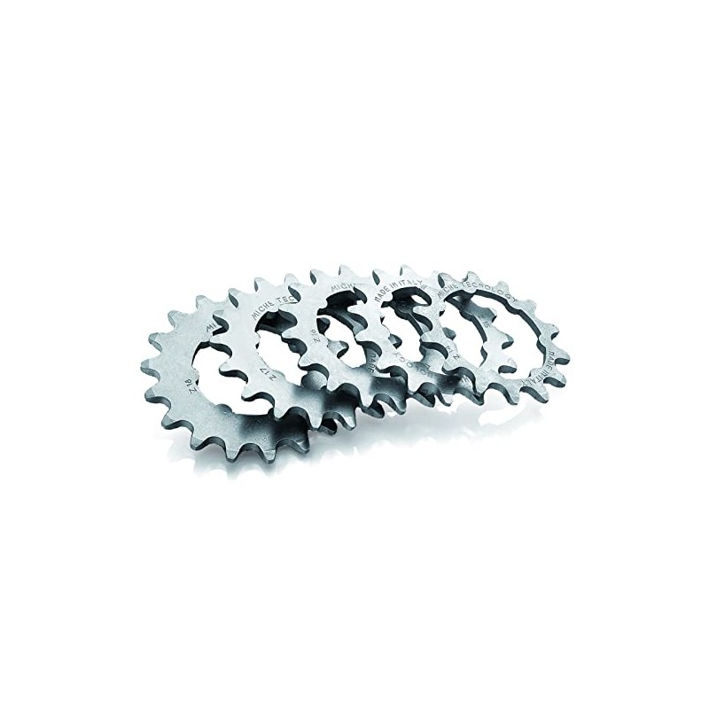 Miche 3/32 Fixed Sprockets with Carrier Track Sprocket, Silver, 16t