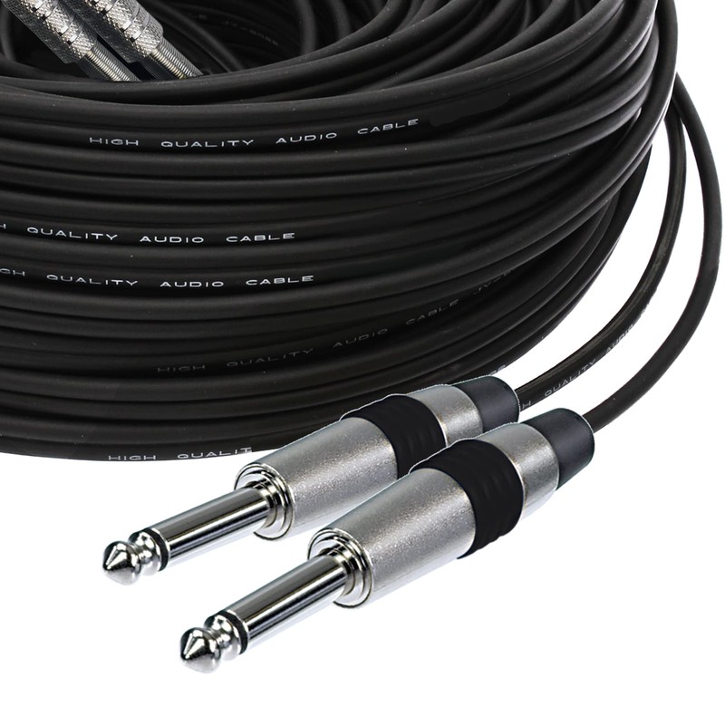 1STec 10m Professional Grade Extra Long Audio Lead with 2