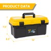 DELI 16-inch Tool Box with Removable Tray, Small Parts Box