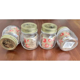 Bormioli Rocco Quattro Stagioni Set of 4 Glass Jars 5 oz Airtight Metal Cap New