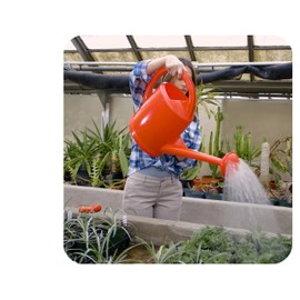 Consolidated Plastics Durable Swiss Watering Can with UV Protection, Ergonomic Handle for Indoor/Outdoor Gardening, Made in Switzerland (7 Liter, Red)