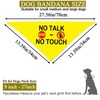 Stop No Touch No Talk Dog Bandana, Yellow Dog Bandana,