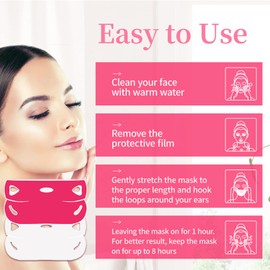 APPTI V Line Lifting Mask, Double Chin Reducer V Shaped Face Mask, Moisturizing Firming Facial Mask Chin Tightening Face Slimmer Patch (White 6 Pcs)