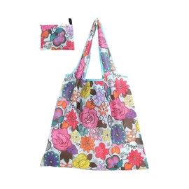 Rumyve Reusable Grocery Bags,Folding Shopping Bags,Waterproof Tote Bags,Lightweight Washable Scratch-Resistant Large Shopping Tote Bags for Daily Use Travel Take Out Storage(Style C)