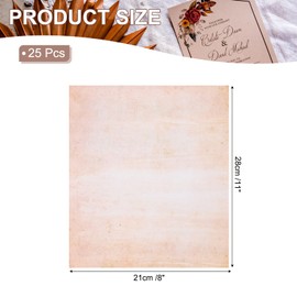QUARKZMAN 25 Sheets Vintage Paper, Parchment Paper, Standard Printer Paper, Double-Sided Old Paper, 11 x 8 Inches, Light Yellow, for Scrapbooking, Gift Wrapping, Certificates