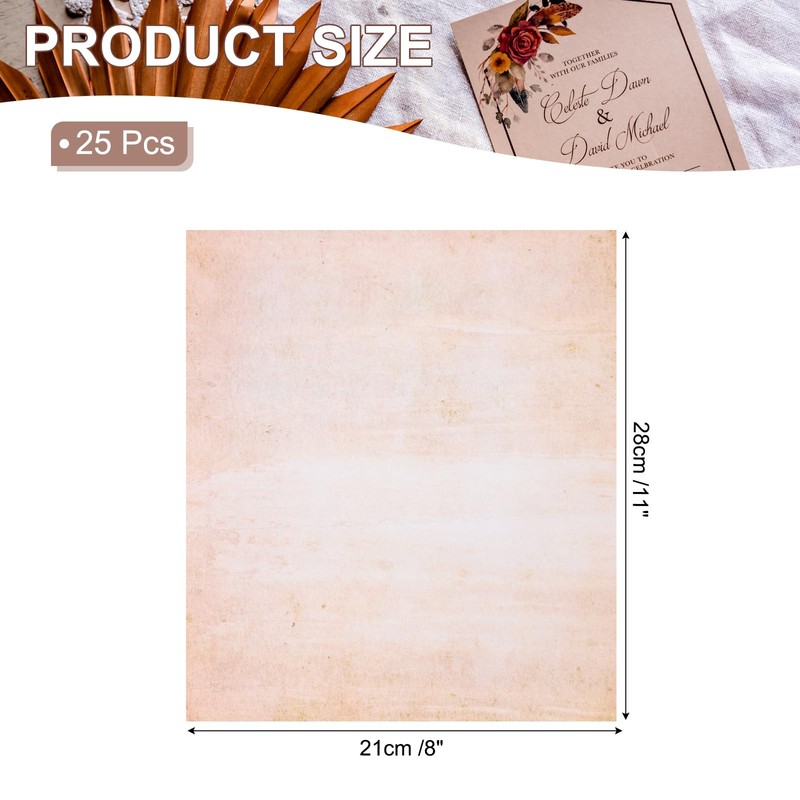 QUARKZMAN 25 Sheets Vintage Paper, Parchment Paper, Standard Printer Paper,