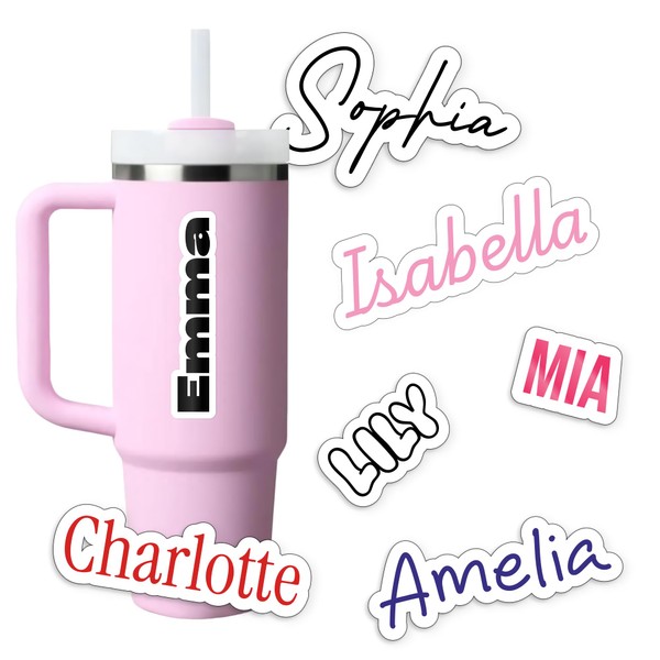 Customized Name Stickers – Stylish Waterproof Stickers for School Supplies,