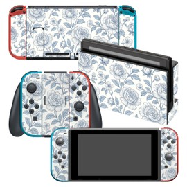 Skin Sticker Compatible with NTD Switch Cover - Botanical, No Bubble, Full Protection, Removable