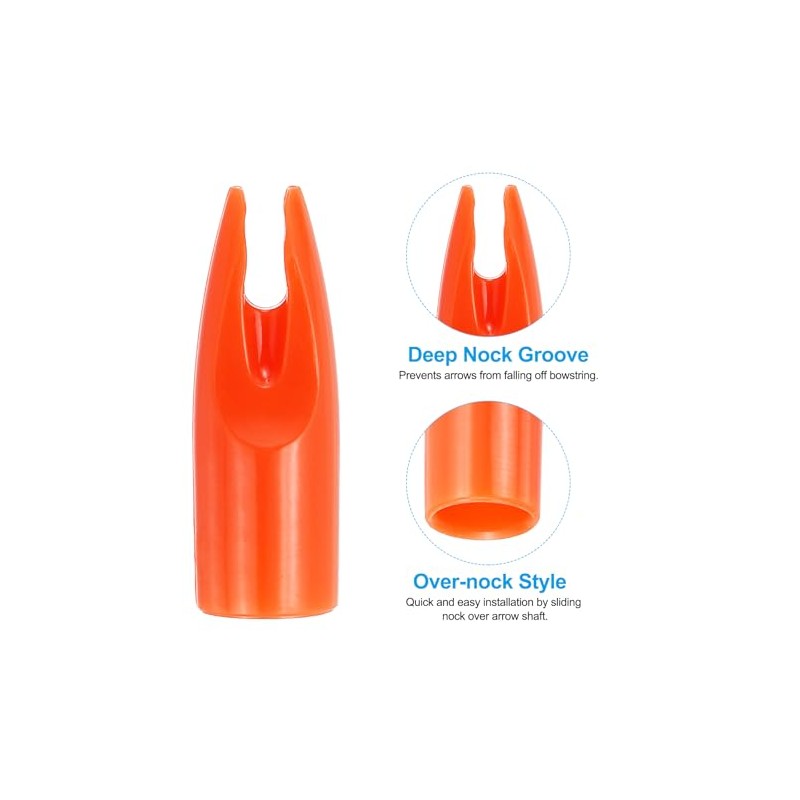 PATIKIL Archery Arrows Nocks 7mm, 60 Pcs Plastic Glue on