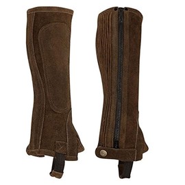 Perri's Zipper Adult Half Chap, Brown, Medium-Tall