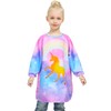 Fiodrimy - Delantal impermeable para niñas y niños, Dorado (Golden