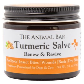 The Animal Bar Turmeric Salve for Dogs & Cats – Organic Turmeric & Calendula | Lick-Safe First Aid & Healing for Red Skin, Minor Wounds, Inflammation, Hot Spots & Itchy Skin | Vet Formulated | 2oz