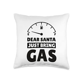 Christmas Wishlist 2022 Dear Santa Just Bring Gas Throw Pillow