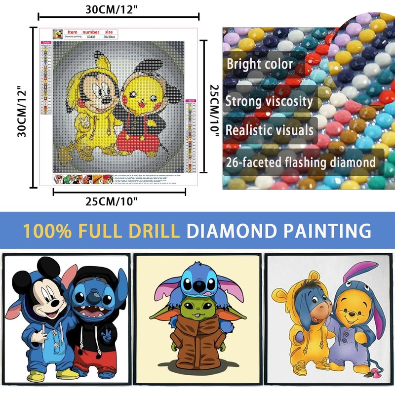 Liccyy 4 Pack 5D Diamond Art Painting Kits for Adults