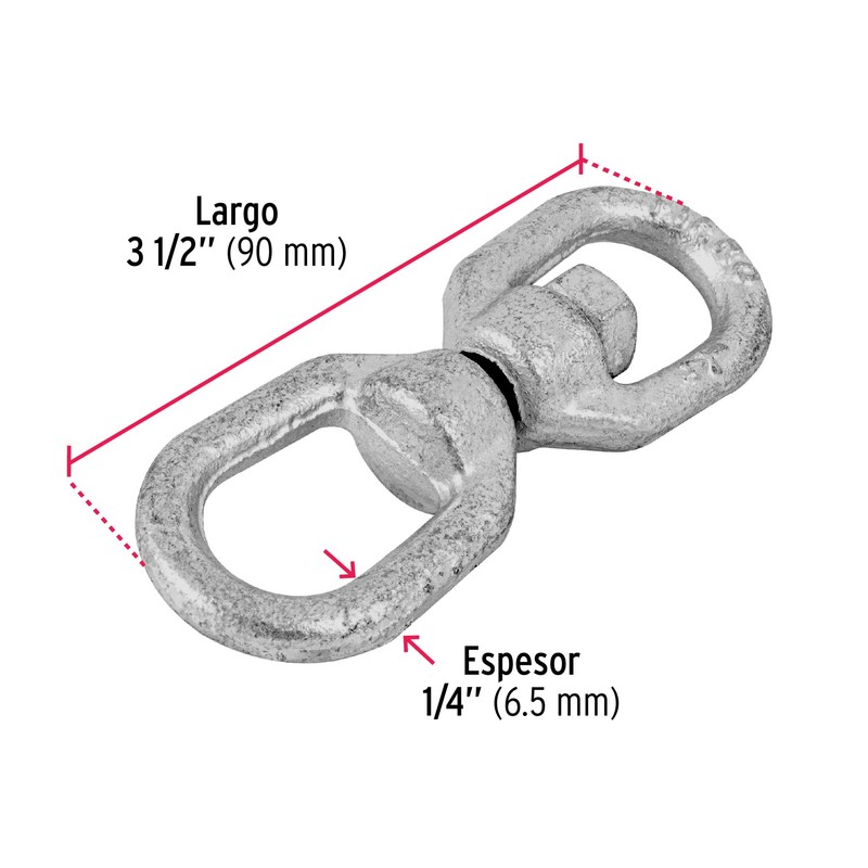 Fiero DESF-1/4, Destorcedor forjado de 1/4", acabado galvanizado