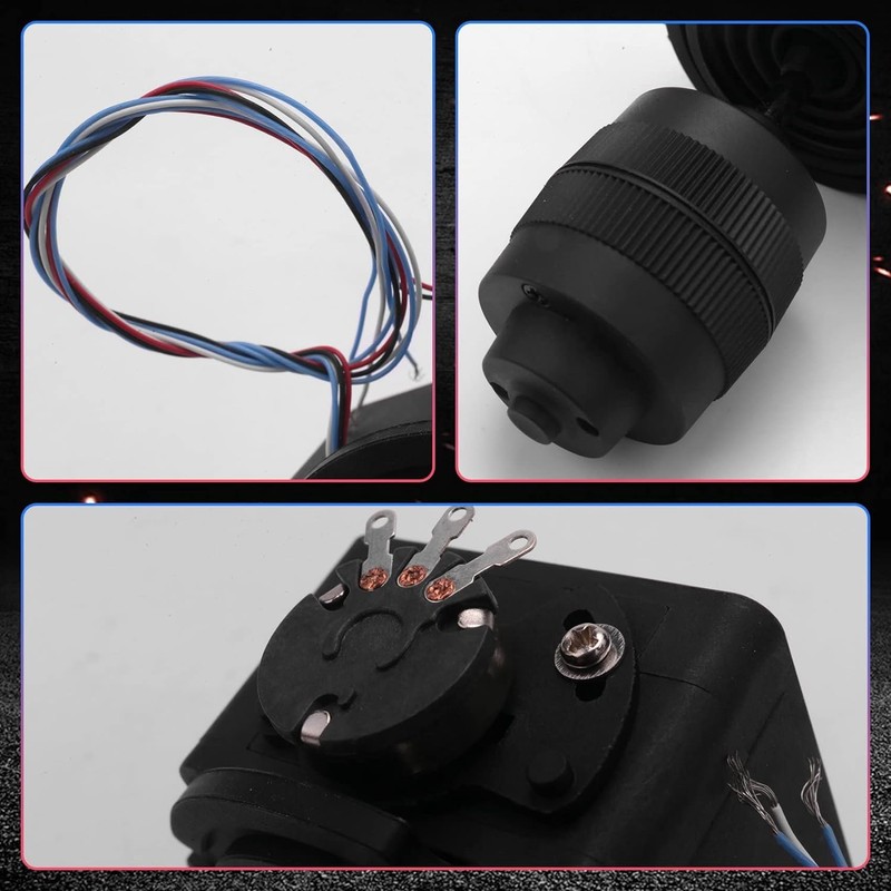 Uadme Joystick Potentiometer, 4 Axis Joystick, 409B-M4-10K Industrial Joystick, with