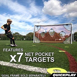QUICKPLAY Soccer Goal Target Nets with 7 Scoring Zones – Practice Shooting & Goal Shots. Soccer Goal Frame not Included. (ii) 12x6'