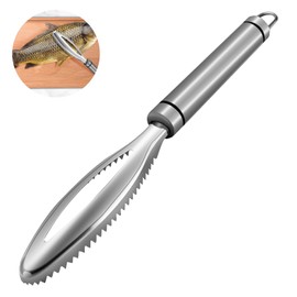 Luvan Stainless Steel Fish Scaler, Fish Scaler Remover, Quick Removal, Fish Cleaning Peeler, Fish Scaler, Sawtooth Fish Scaler Tool for Kitchen, Seafood Markets