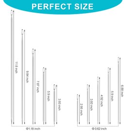 10 Pcs Professional Upholstery Needle, Long Sewing Needles 3"/4"/5"/6"/7"/8"/10"/12" Length, Large Eye Long Straight Upholstery Hand Needles for Home Quilting, Stitching, Crafting