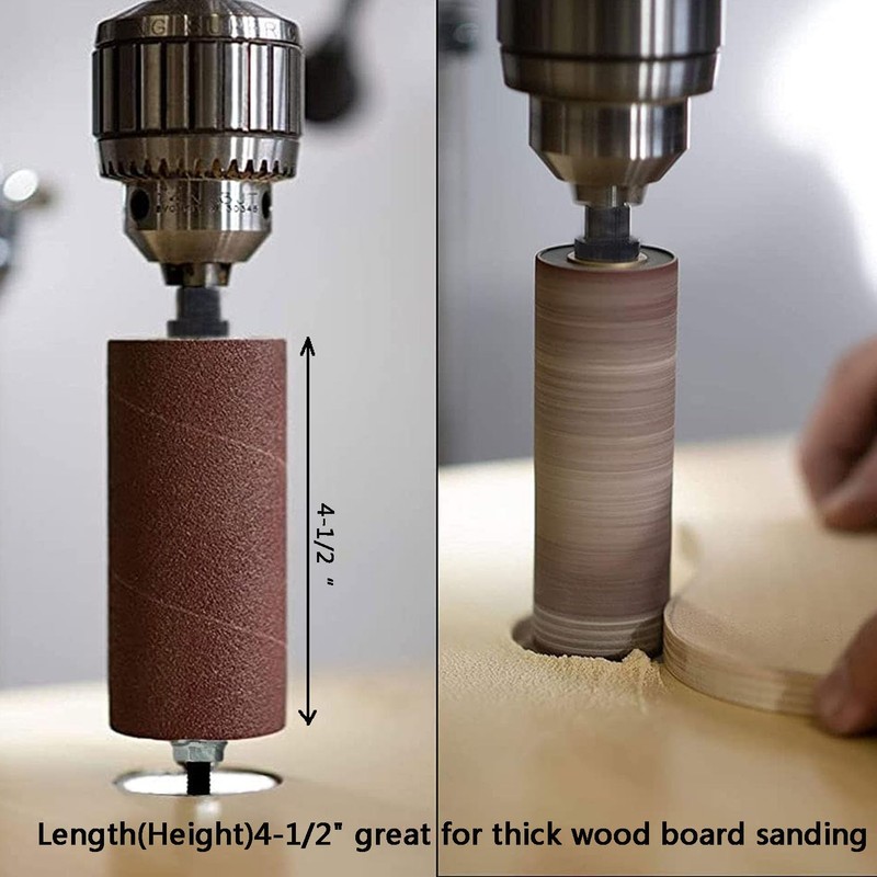 Portable Spindle Sander Drum Sander Set Hand-Held Rubber Sanding Drum