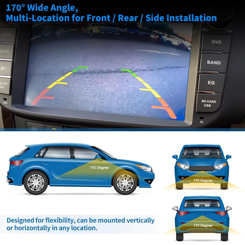 HEROFFIX AHD1080P Car Park Assist Backup Reverse Camera with Video