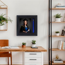 GMFrames Graduation Picture Frame with Tassel Holder Class of 2026 & 2025 Shadow Box Photo Frame for 8x10 Pictures Graduation Party Gift and Keepsake Black