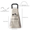 DILLMAN Women Kitchen Apron with Hand Wipe Pockets，Big Pocket,Hand-wiping, Waterproof