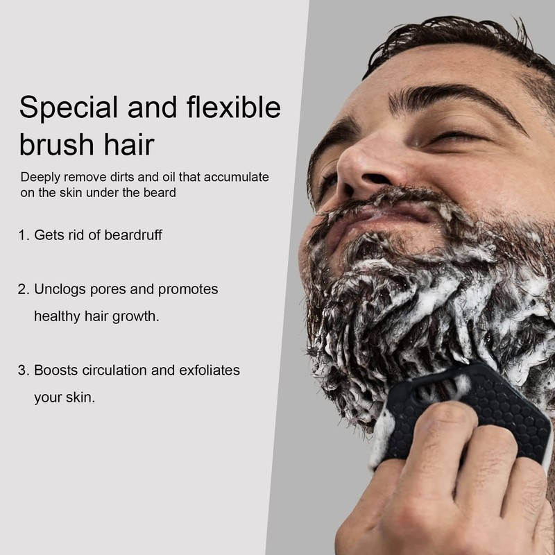 Bart-Peeling-Bürste, Fördert das Haarwachstum, Bart-Peeling-Bürste, Entfernt Abgestorbene Haut für den