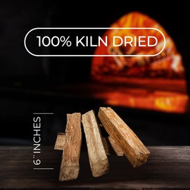 Pizza Stix - Pizza Oven Stove Wood - 6 Inch 100% Kiln Dried Oak Hardwood Great for: Pizza Cooking, Grilling, Smoking and BBQ on Ooni, Karu, Solo Stove and Others 25 POUNDS