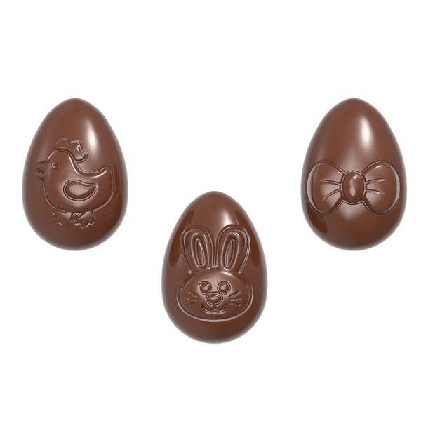 Chocolate World 1663 Polycarbonate Chocolate Mold Easter-Character-Eggs Candy Mould with
