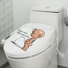 Cartoon Villain Toilet Stickers, Clean Your Piss Funny Decals, Waterproof