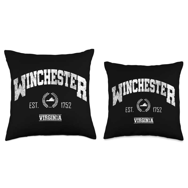 Winchester VA | Virginia | Vintage Throwback Throw Pillow