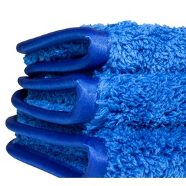 Eurow Double Density 700 GSM Microfiber Shag Towels with Satin Edge, Ultra Absorbent Scratch-Free Car Wash, Dry & Detail Towels, Soft & Fluffy Cleaning Cloths, 12x16 Inches, 10-Pack, Blue