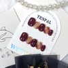 TENPAL Amber Caramel Blending Press on Nails Short Square Acrylic