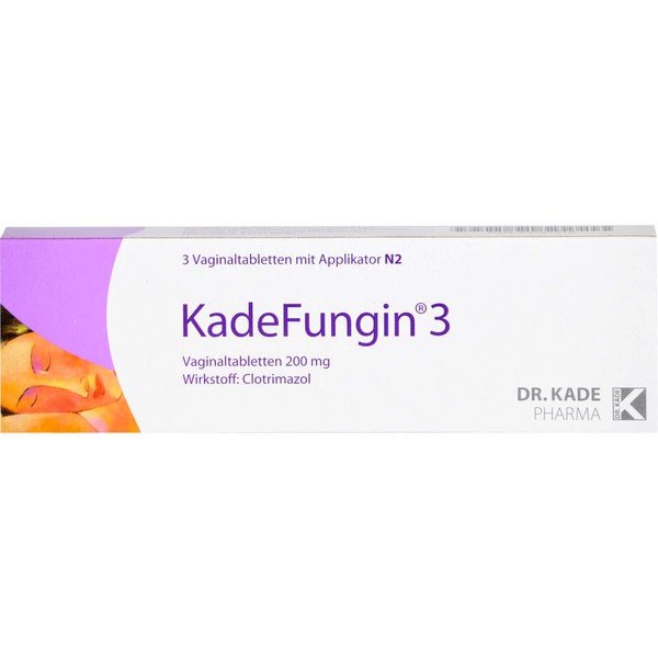 KadeFungin 3 Vaginaltabletten mit Applikator, 3 pcs. Tablets