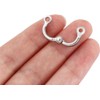 2Pcs Silver Parrot Foot Rings, Bird Leg Rings Metal Bird