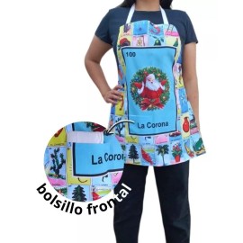 Texben 10 Mandiles Lotería Navideña Para Cocina Sublimados